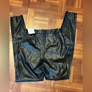 NWT ZARA Faux Leather Leggings
